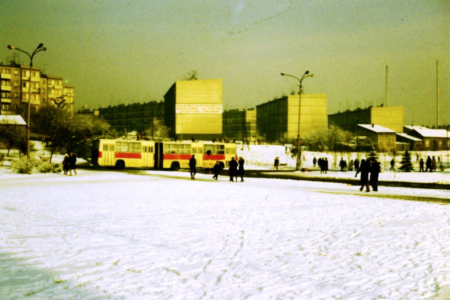 Chrzanów 1979 Osiedle Północ, widok z Placu Tysiąclecia