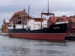 SS Sołdek zacumowany w Gdańsku na Motławie